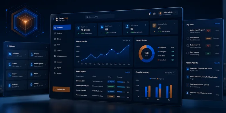 Business Management Platform Web App concept preview