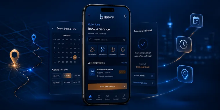Mobile Booking Application Mobile App concept preview
